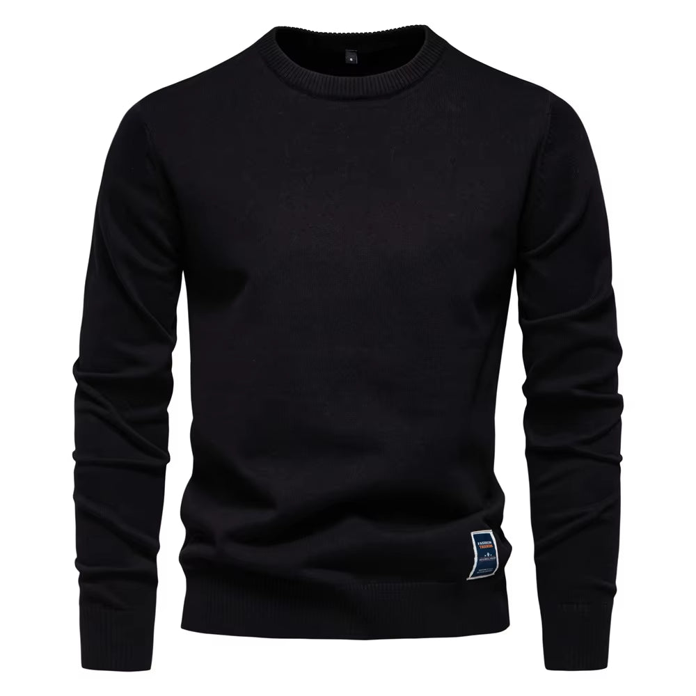 New Men'S Crew Neck Sweater Solid Color Pullover Knitted Casual Sweatwear Woolen Mens Outdoor Tops High-Quality Mens Clothing