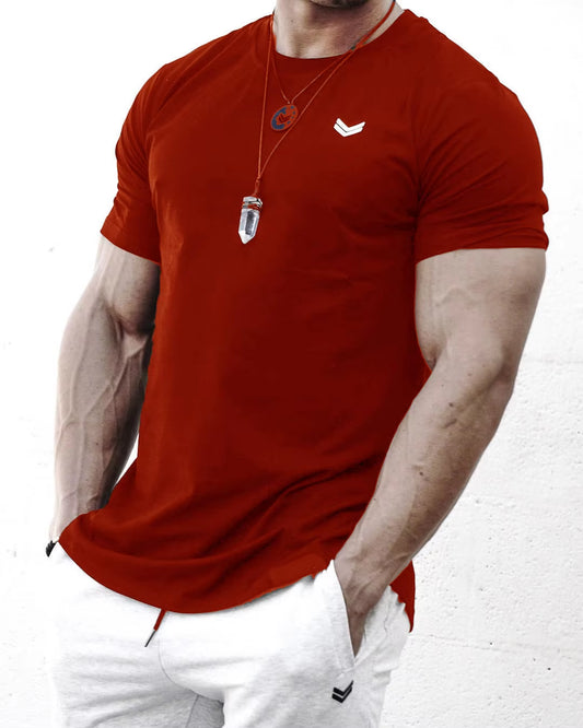 T Shirts Men Summer Shirt Short Sleeve Bodybuilding Workout Exercise Mens Clothing Daily Wear